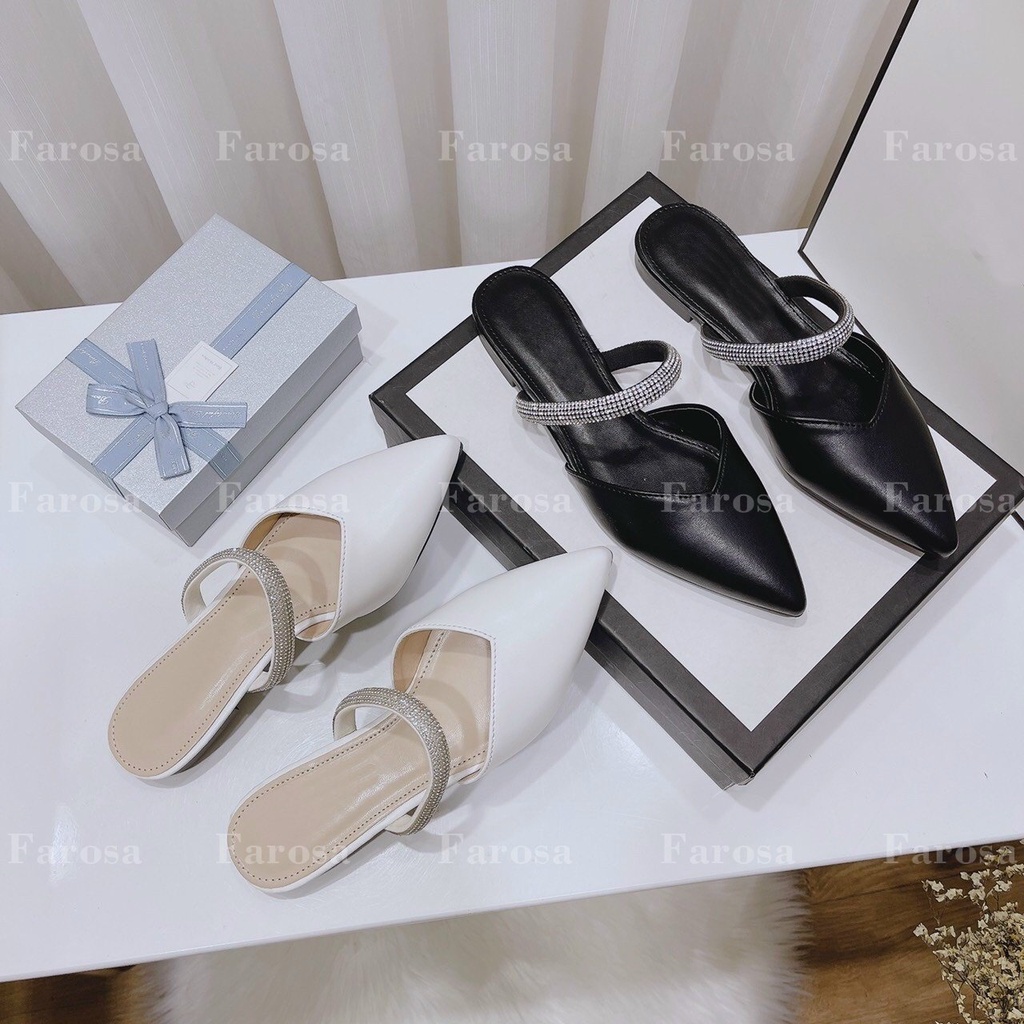 Dép sục nữ quai đá gót 2cm sẵn 2 màu đen trắng cực hót