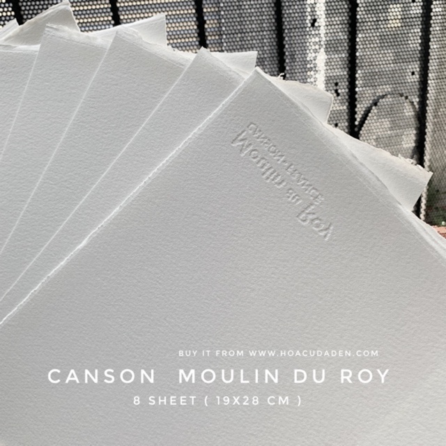 [DA ĐEN] Giấy Canson® Moulin du Roy® 300gsm Cao Cấp (56x76cm)
