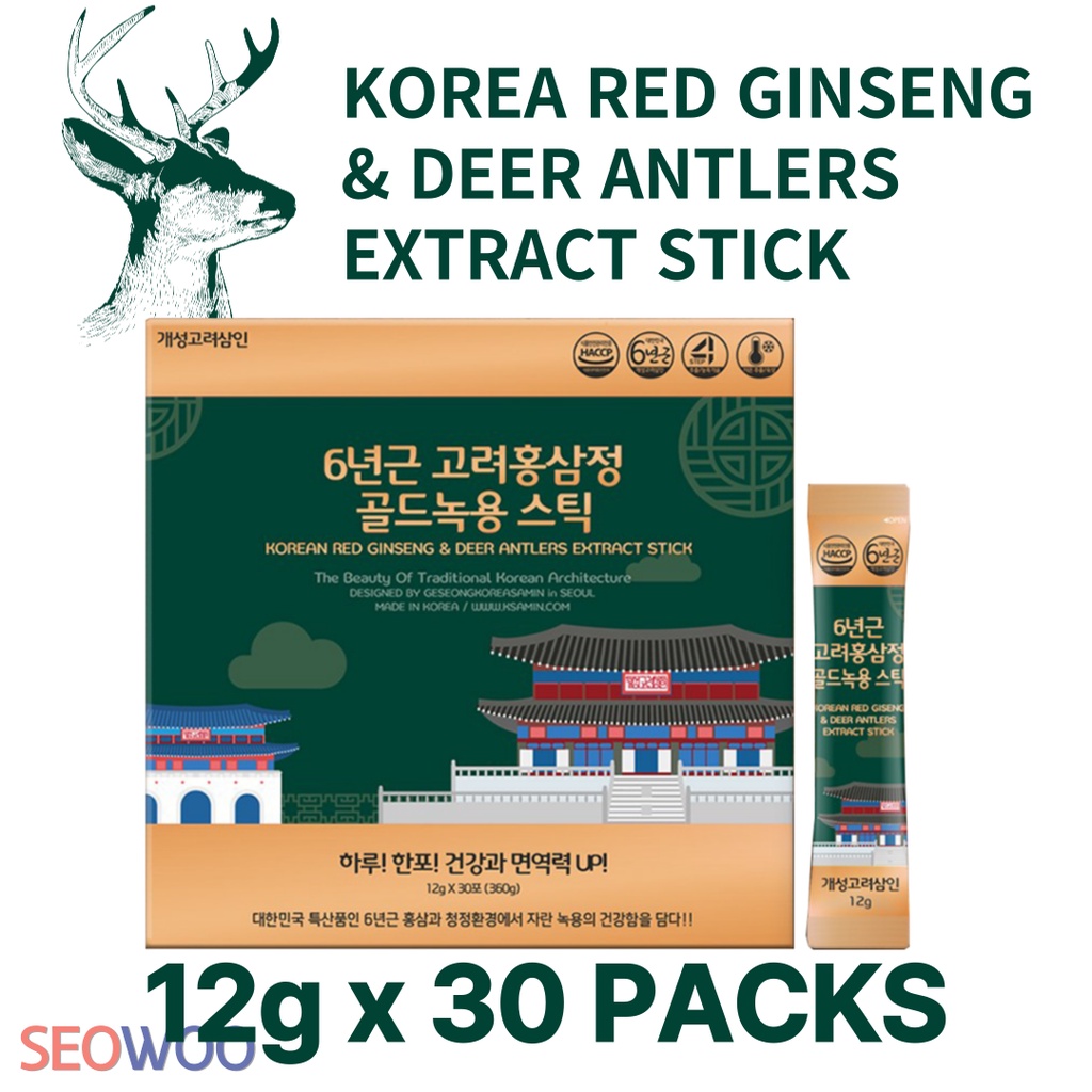 Tinh chất nhung hươu hồng sâm 6 năm tuồi GeaSong Korea 12g * 30 gói