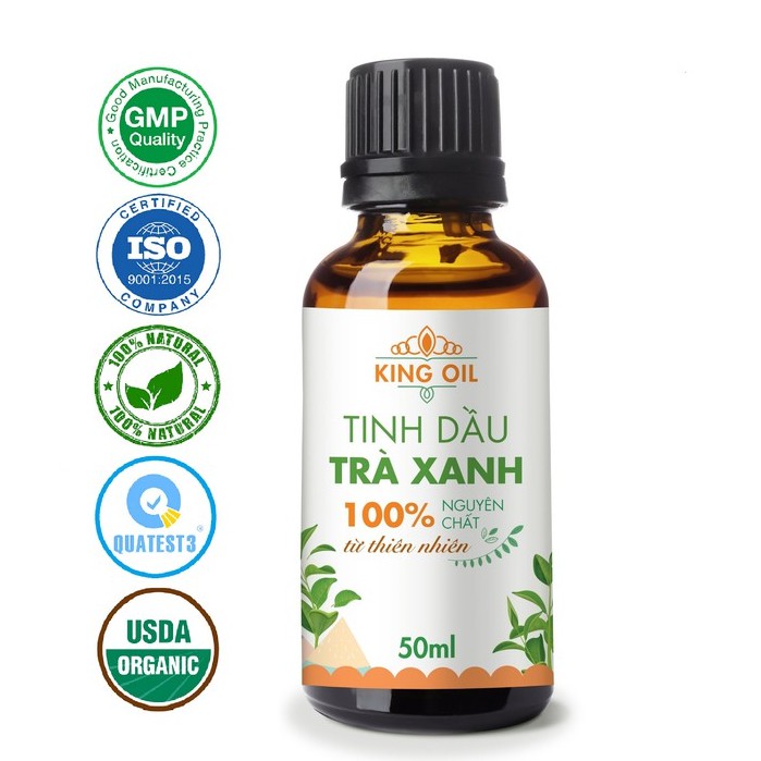 Tinh dầu Trà Xanh nguyên chất Organic từ thiên nhiên, xông phòng, đuổi muỗi - KingOil