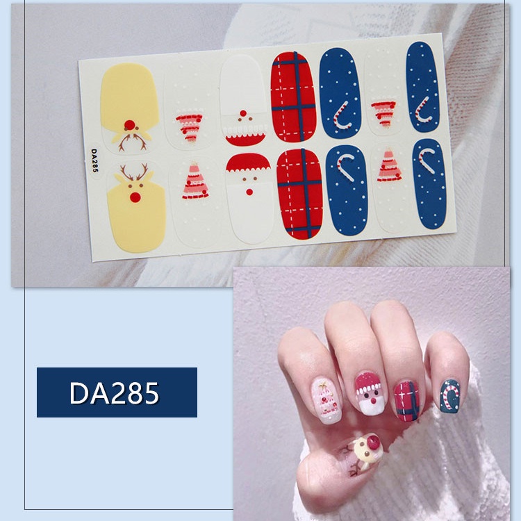 Bộ nail sticker dán móng tay trang trí 3D xinh xắn DA281-DA320 chống thấm nước