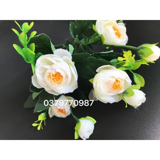 Hoa lụa - cụm hồng tỉ muội