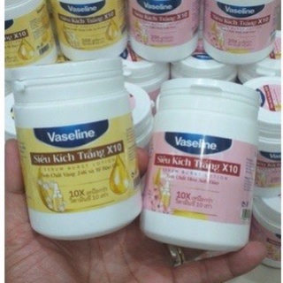 Kích trắng vasaline x10 chính hãng màu hồng & màu vàng