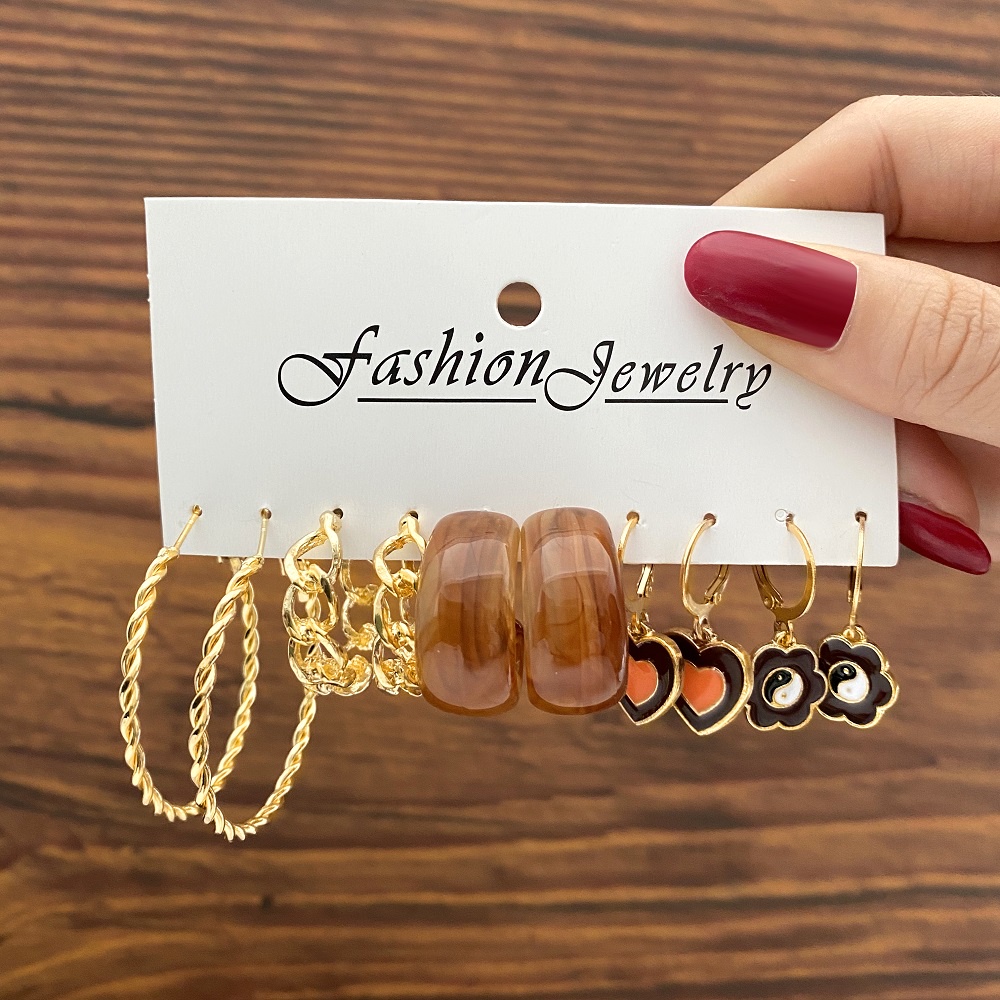 Set bông tai tròn Dodder hình rắn/ ngôi sao đính ngọc trai giả thiết kế thời trang cho nữ