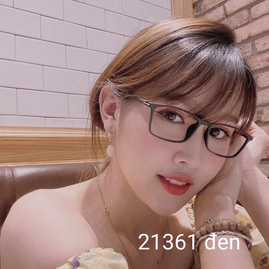 Gọng kính cận nam nữ mắt vuông dáng basic, kinh cận thời trang cao cấp Qiwa Eyewear - 21361