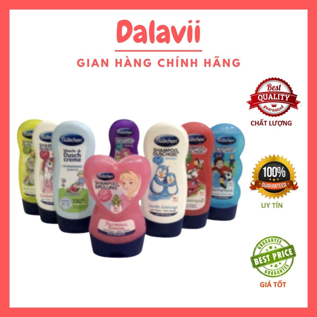 Sữa tắm và dầu gội xả trẻ em Bubchen 230ml chính hãng Đức - Shop Dalavii