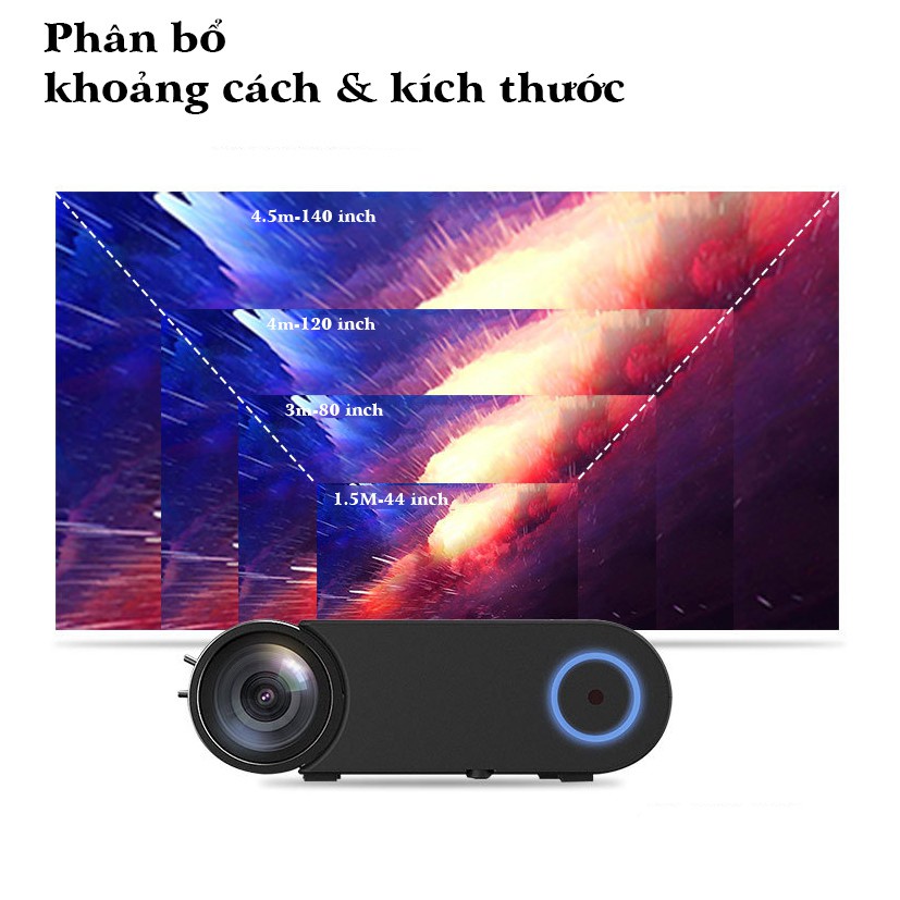 ஐ[Mã SKAMA8 giảm 8% đơn 300K] Máy chiếu mini YG550 - Full HD1080 - Máy chiếu mini gia đình tốt nhất