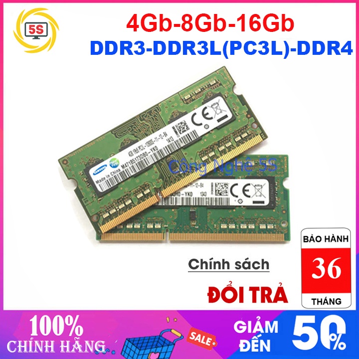 🔥🔥New100%,Nguyên Seal🔥🔥 Ram Laptop Samsung, Micro DDr3,DDR3L 4Gb,8Gb-Buss 1600- Full Box-BH 3 Năm