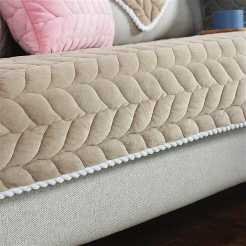 Vỏ Bọc Đệm Ghế Sofa Mùa Đông Bằng Vải Bông Dày Thoải Mái