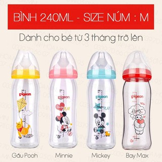 BÌNH SỮA PIGEON 240ML THỦY TINH