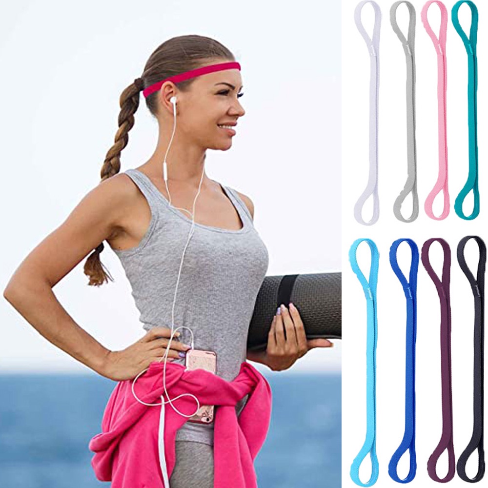 Set 5 băng đô co giãn thấm hút mồ hôi nhiều màu thời trang thích hợp cho nam và nữ