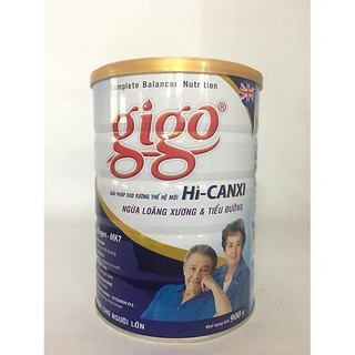 Sữa gigo hi-canxi mẫu mới 900g - ngừa loãng xương và tiểu đường cho người già