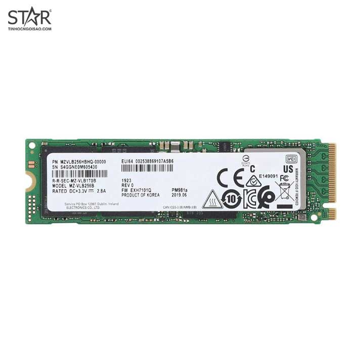 Ổ cứng SSD 512G Samsung PM981A M.2 NVMe PCIe 2280 (MZVLB512B)