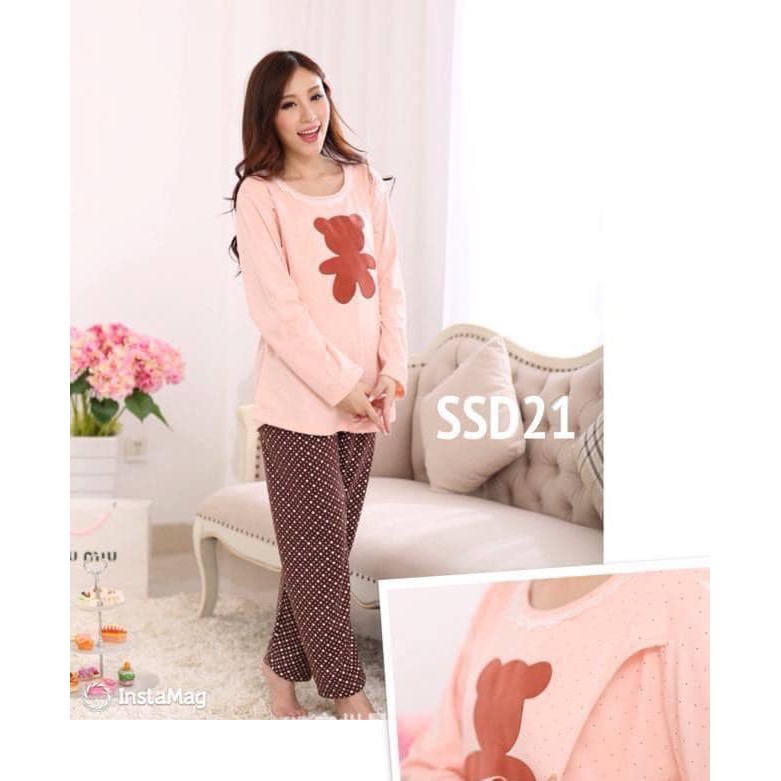 Bộ Bầu &amp; sau sinh cho bé bú gấu cotton quảng châu