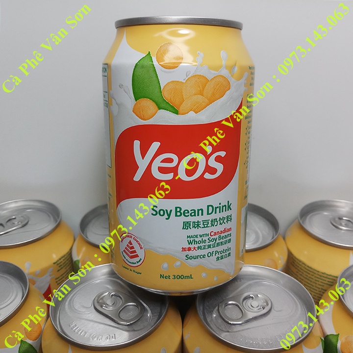 05 Lon Sữa Đậu Nành Yeo's 300ml - Soy Bean Milk - YHS Singapore