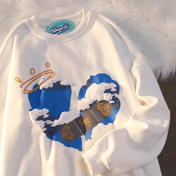 NRVP Áo Thun Nữ Dài Tay Cổ Tròn Thời Trang Hàn