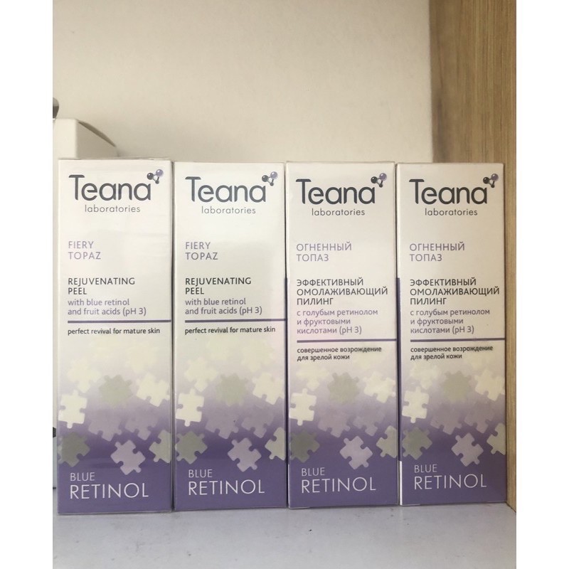 Tẩy da chết TEANA FIERY TOPAZ Blue Rentinol.Rejuvenating Peel Blue Retinol Teana