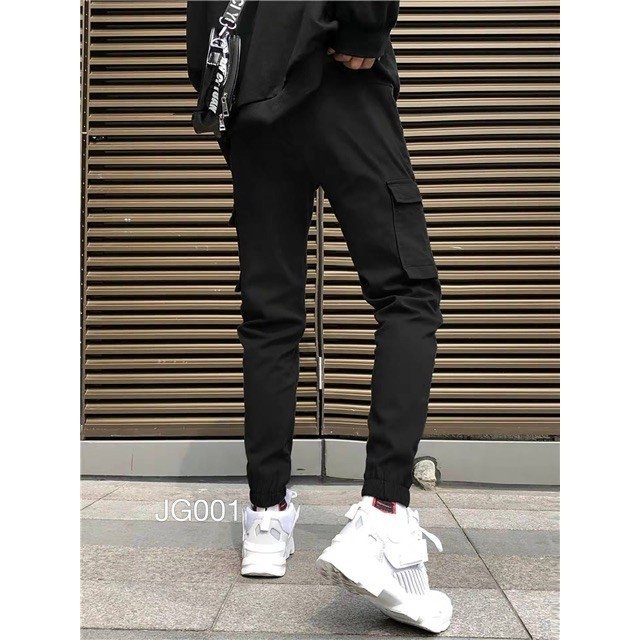 Quần Jogger túi hộp chất liệu vải mềm mịn phong cách ulzzang, quần nam kaki ống rộng thể thao M01