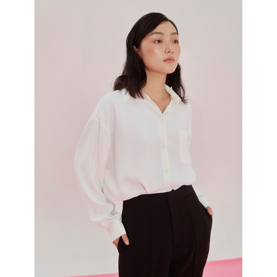 COCO SIN - Áo Sơ Mi Trắng Basic