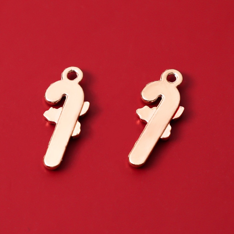 Set 10 Mô Hình Kẹo Giáng Sinh Mini Bằng Hợp Kim Dùng Để Làm Đồ Trang Sức Thủ Công