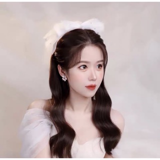Lúp voan kẹp tóc cô dâu nơ nhẹ nhàng