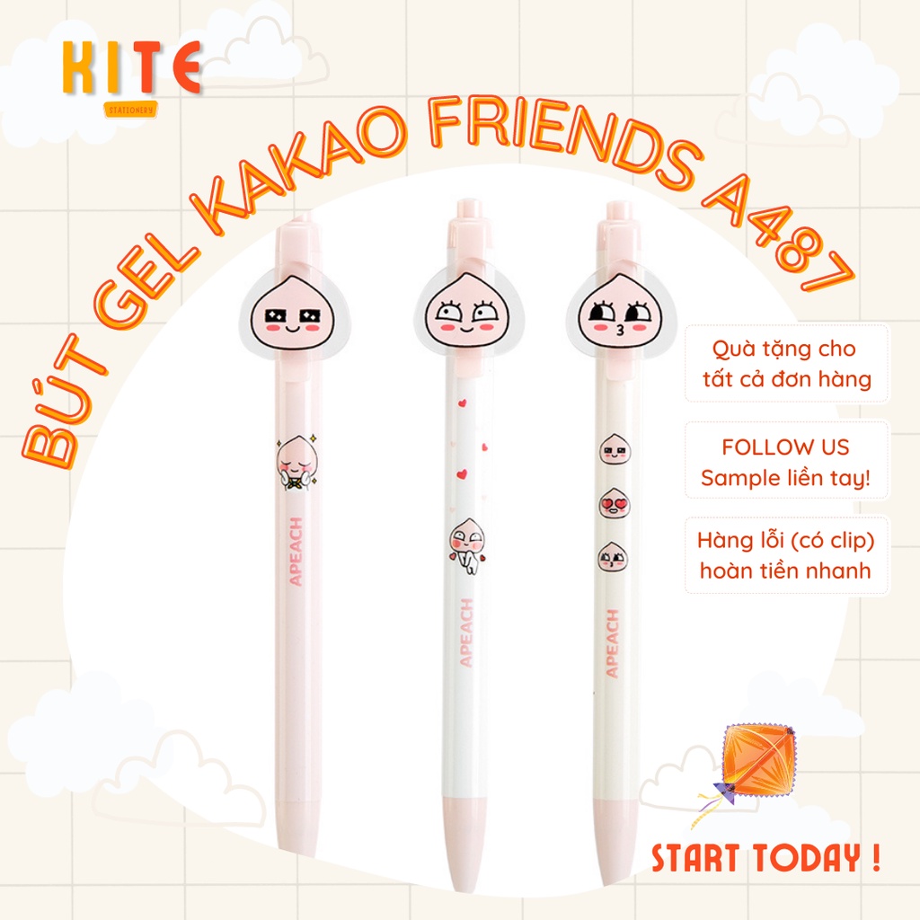 BÚT MỰC GEL KAKAO FRIENDS DELI - NGÒI 0.38MM - A487