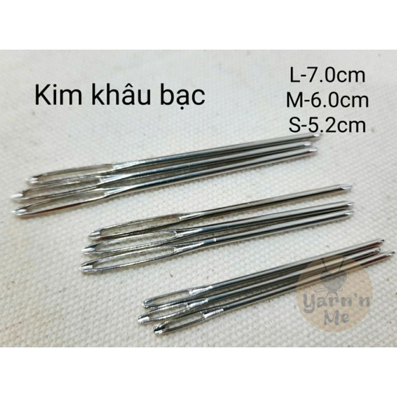 Kim khâu len sợi bằng kim loại 3 kích cỡ