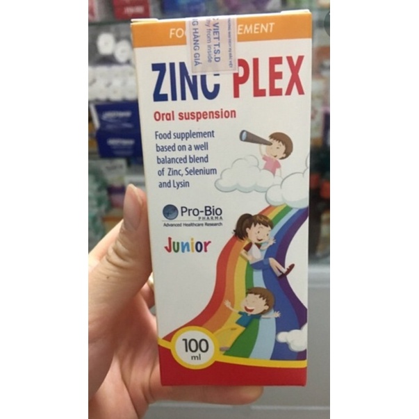 Zinc Plex: Siro bổ sung kẽm, lysin giúp trẻ ngon miệng, tăng sức đề kháng