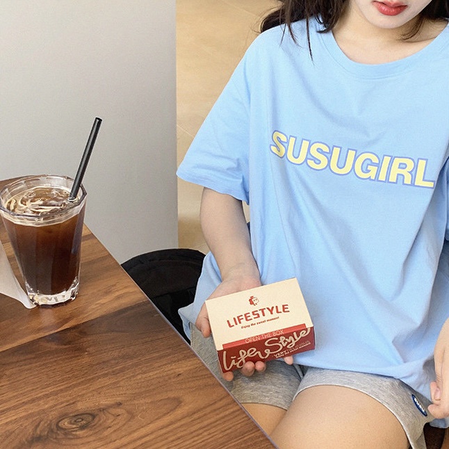 Áo thun local brand RHODI phông cổ tròn tay lỡ unisex nam nữ thế hệ genz basic tee xanh