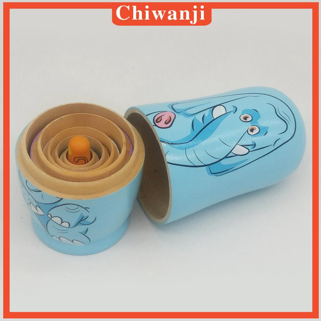 Bộ 6 Búp Bê Matryoshka Hoạt Hình Nga Bằng Gỗ