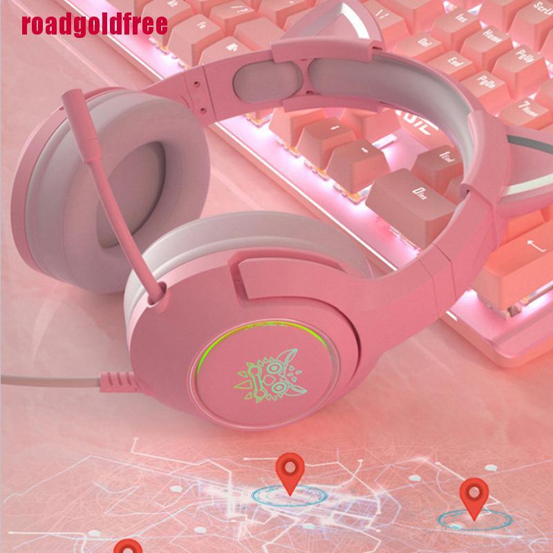 Tai Nghe Trùm Đầu Chơi Game Kiểu Tai Mèo Có Mic 7.1