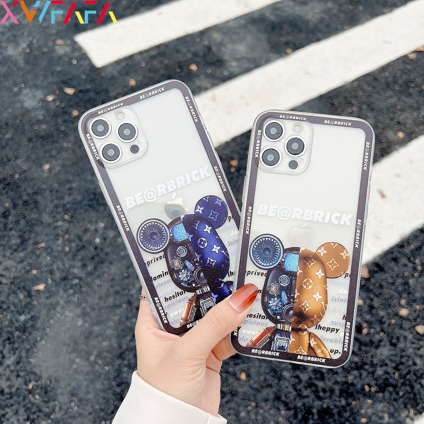 Ốp điện thoại trong suốt hình gấu thích hợp cho IPHONE 13 12 MINI 11 PRO MAX XS MAX X XR 8 7 6 6S PLUS SE 2020