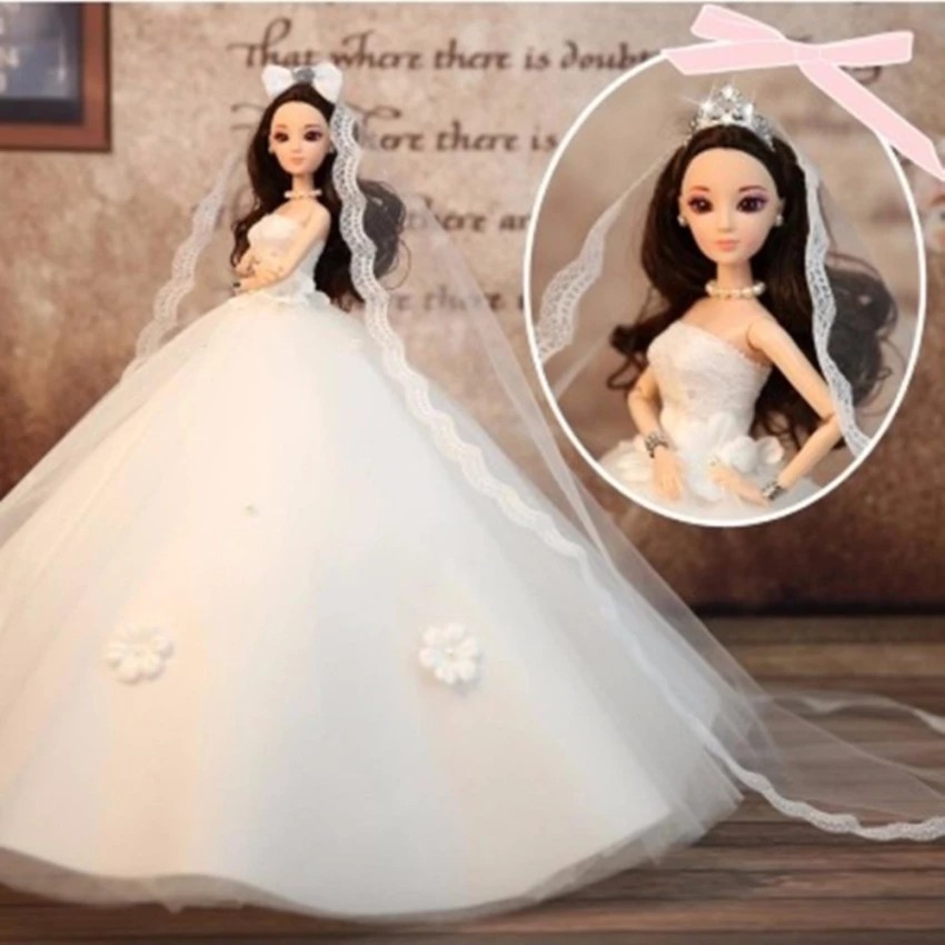 Búp Bê Cô Dâu 3D Cao Cấp 48cm