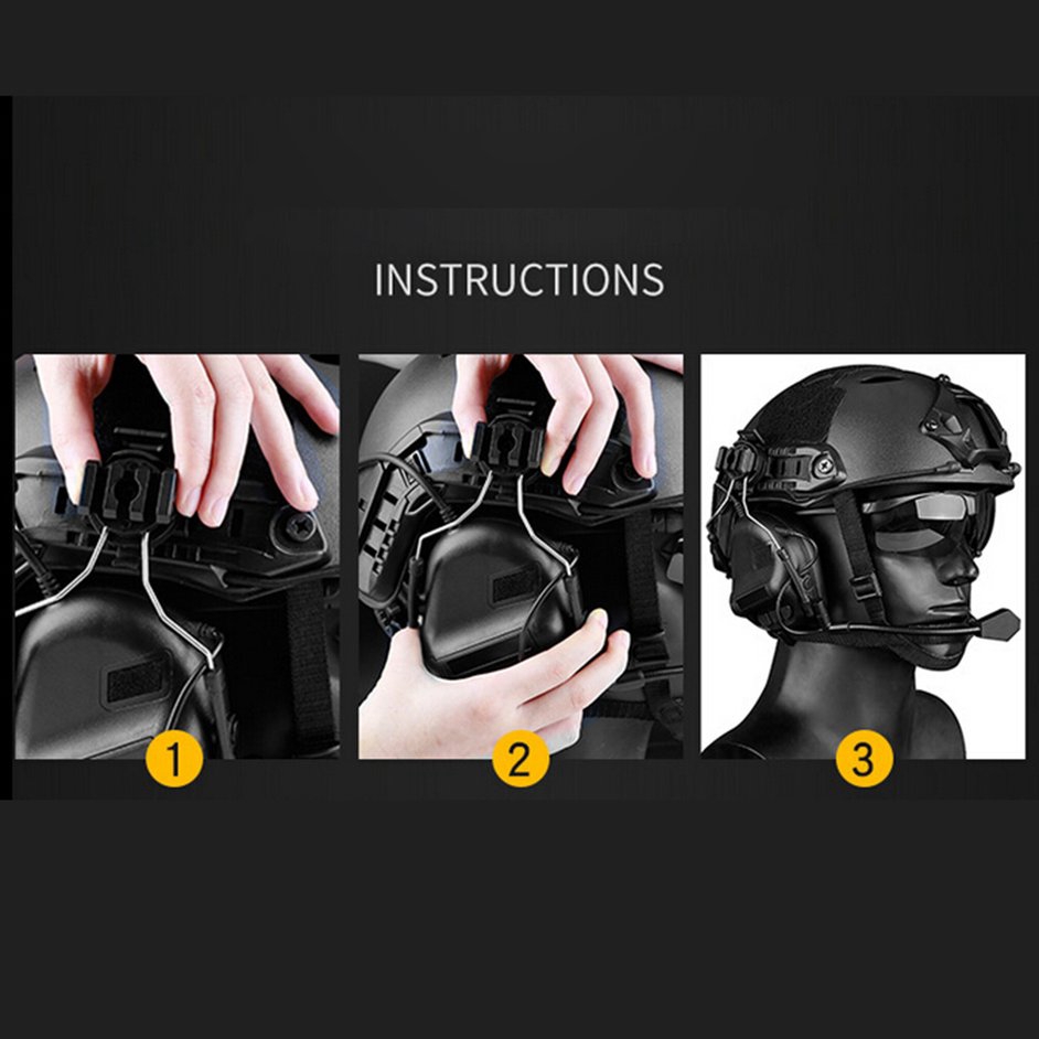 【Flash.】Tactical Headset Helmet-Type Headphone Fifth Generation Chip Removable Design