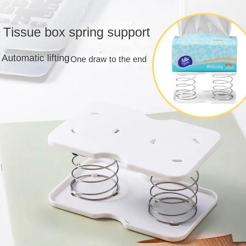 Hộp Đựng Khăn Giấy Kèm Giá Đỡ Lò Xo Co Giãn Tiện Dụng