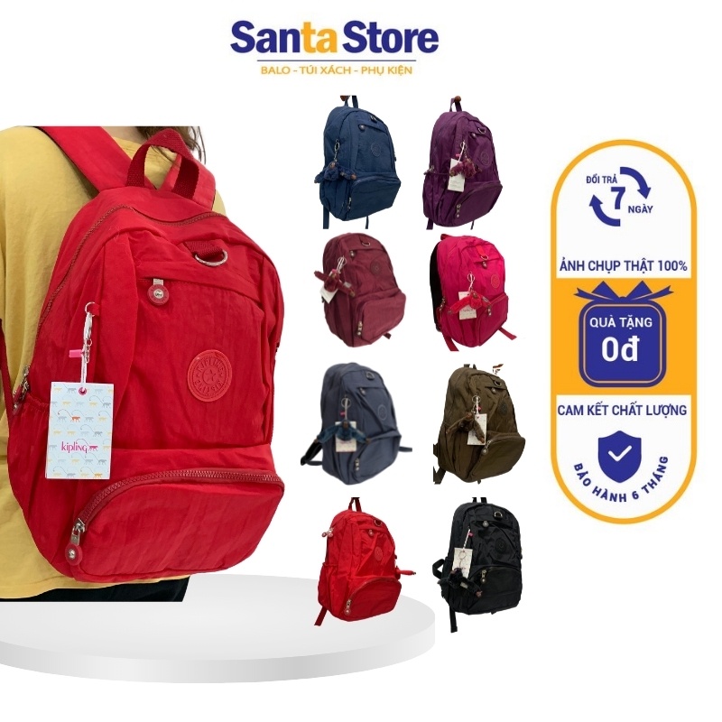 Balo nữ đẹp đi học Kipling SANTA STORE KL2066 thời trang Hàn Quốc Ulzzang cao cấp giá rẻ cá tính nhiều màu xinh xắn