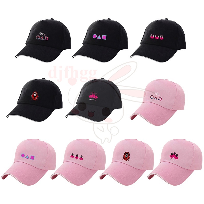 giá rẻ nhất Squid Game Mũ lưỡi trai chống nắng 56-60cm phong cách hip hop thời trang cho bé