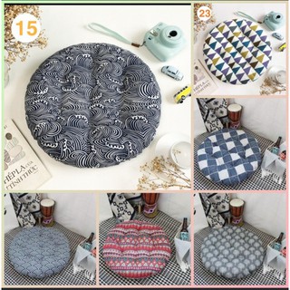 Đệm ngồi bệt, lót ghế tròn họa tiết size 45x45