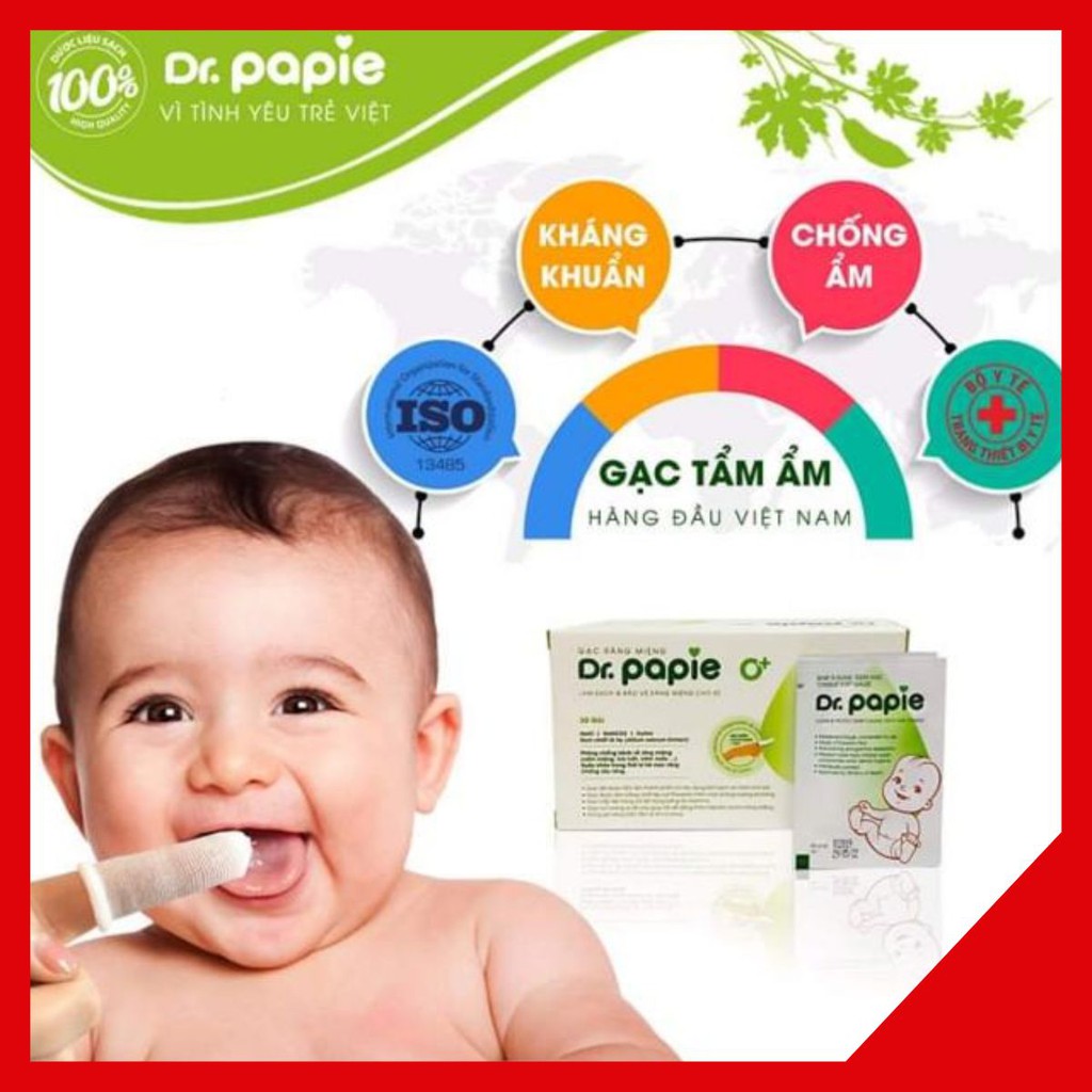 Gạc rơ lưỡi Dr Papie dùng sẵn tiện dụng