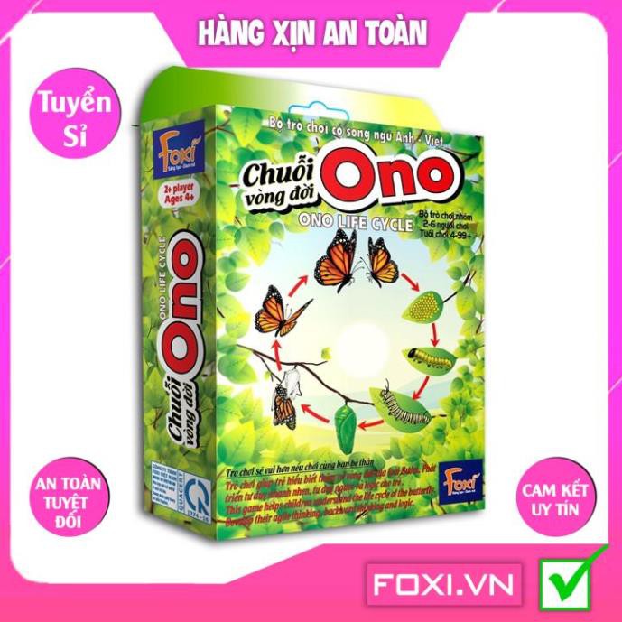Board game-Chuỗi Ono vòng đời Ếch Bướm Foxi-thẻ glenndoman và flashcard thông minh-cách chơi đơn giản đầy gay cấn-giá rẻ