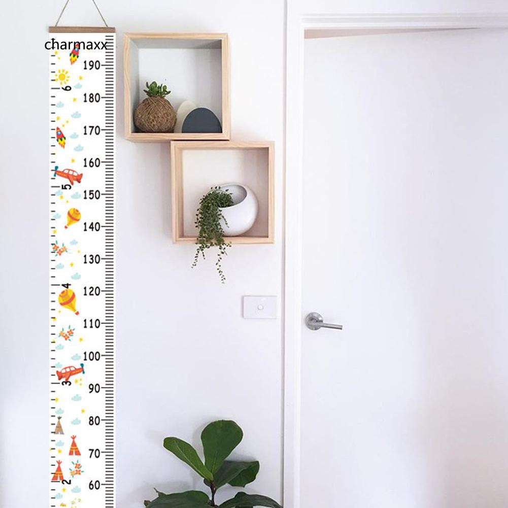 Thước vải canvas treo tường đo chiều cao cho bé