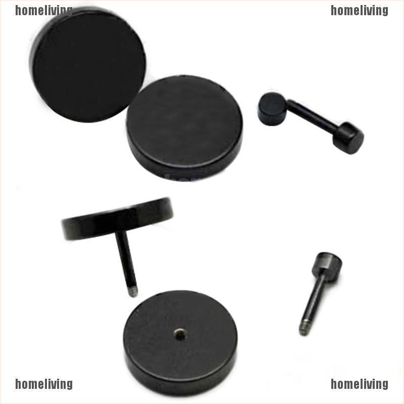 Set 1 / 2 Đôi Khuyên Tai Hình Quả Tạ Bằng Thép Không Gỉ Phong Cách Gothic Punk Dành Cho Nam