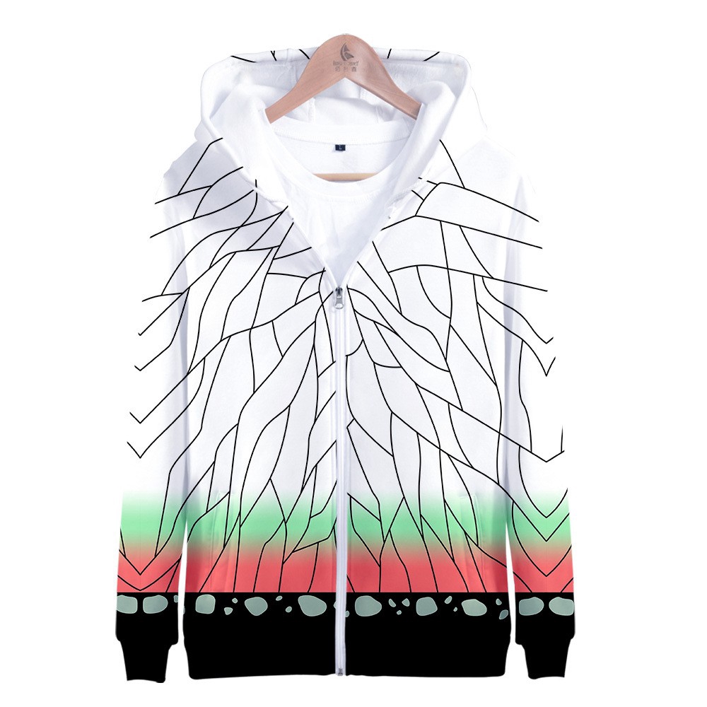 Áo Khoác hoodie Có Khóa Kéo Hóa Trang Nhân Vật kimetsu no yaiba kochou shinobu Trong anime demon slayer