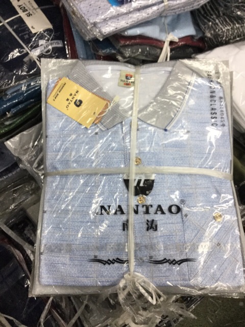 Áo thun cotton nam trung tuổi hàng quảng châu