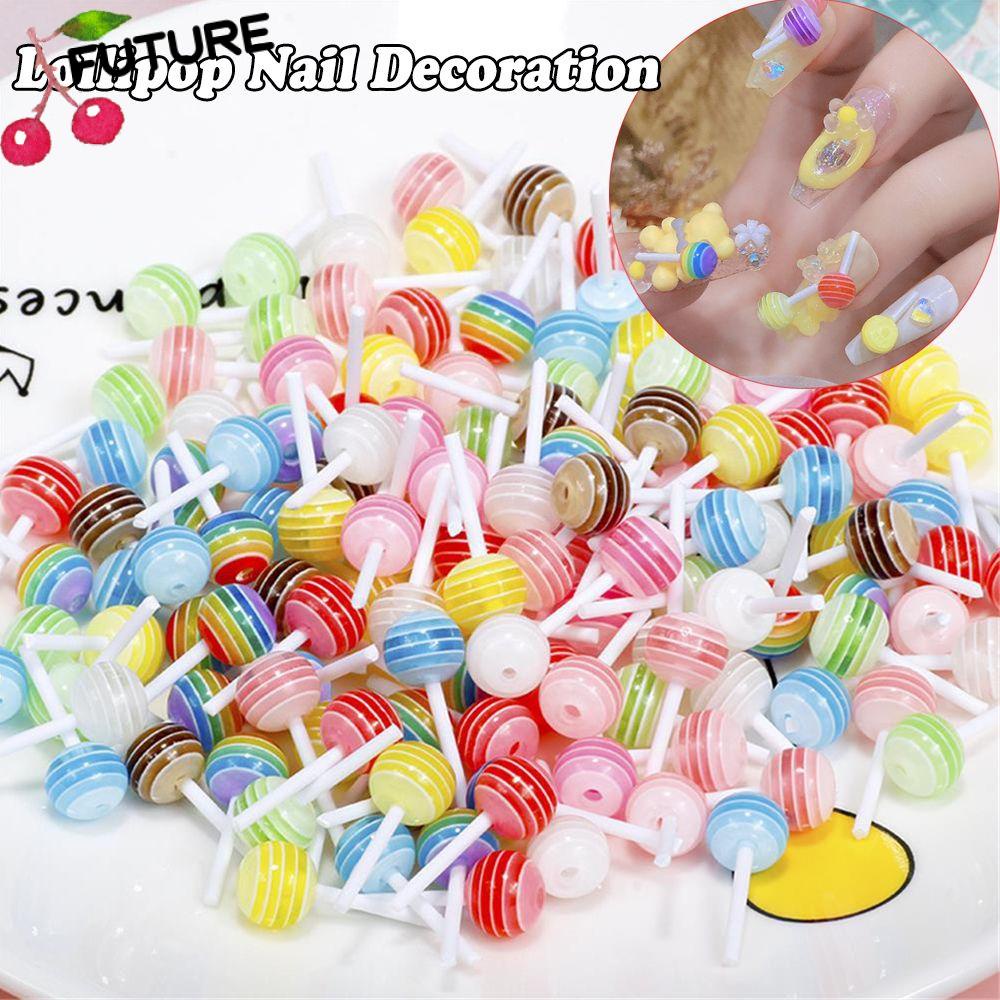 Set 20 Phụ Kiện Acrylic Hình Kẹo Mút Trang Trí Móng Tay Nghệ Thuật|Hỗn Hợp Dễ Thương|Phụ Kiện Trang Sức Làm Móng DIY