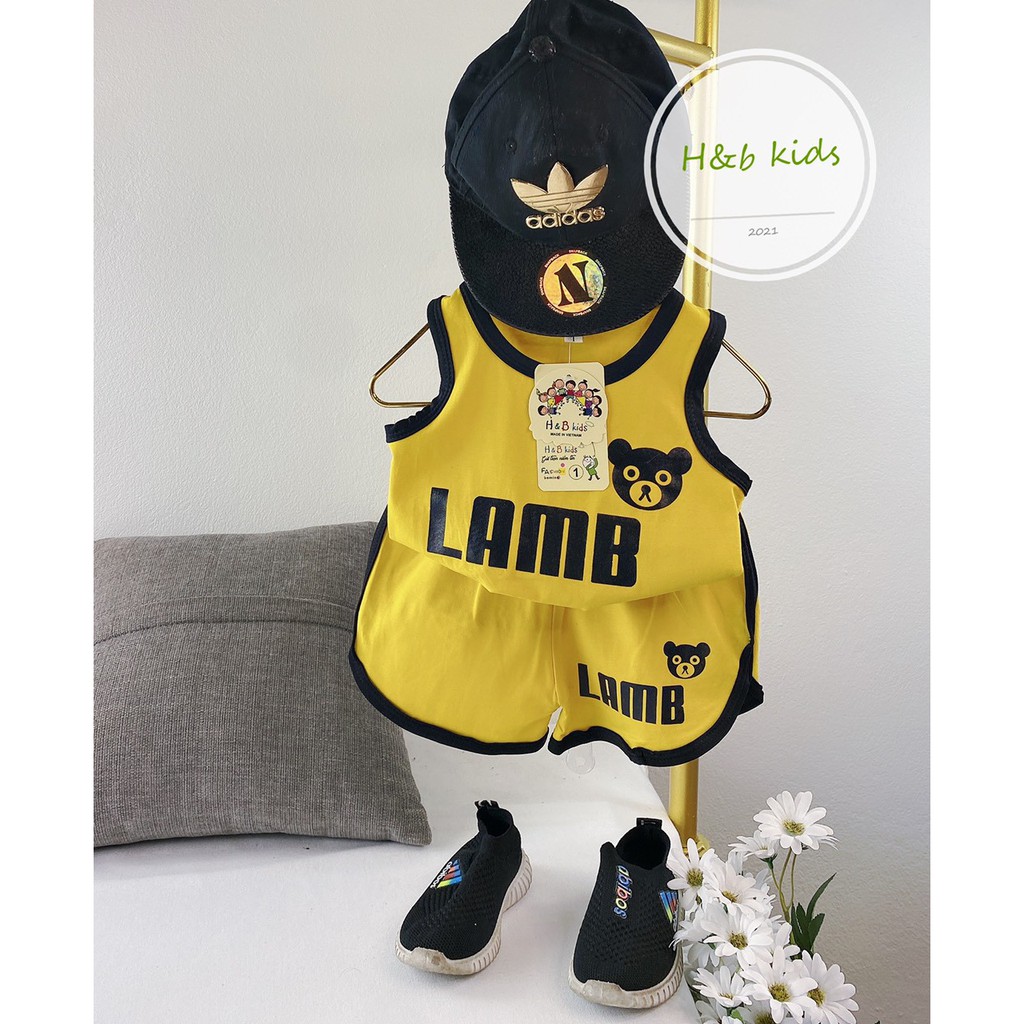 bộ 3 lỗ LAMB xinh chất cotton mềm mại cho bé trai và gái