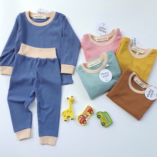 Bộ Body Cho Bé Cao Cấp Bộ Minkymom Len Tăm dài tay Body mềm mịn cho bé trai bé gái yêu