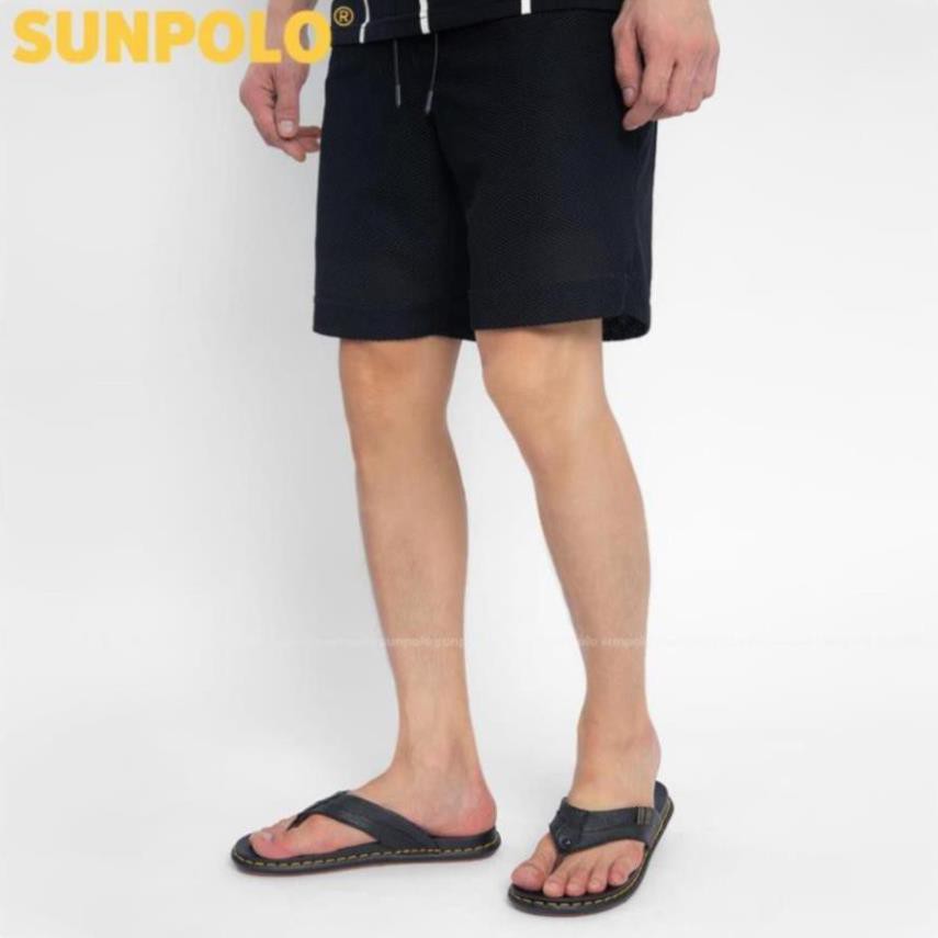 [Sale 3/3] Dép nam Dép xỏ ngón da bò SUNPOLO KEP203 - Đen Sale 11 -op1 " _