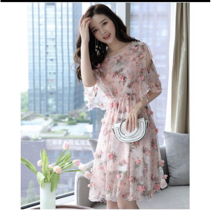 [Video Thật] Đầm Xoè Hoa Nổi Hồng Eo Thun Cao Cấp Chất Vơn Siêu Mát Đầm Váy Thiết Kế Phù Hợp Dạ Hội Du Lịch Cực Xinh | BigBuy360 - bigbuy360.vn