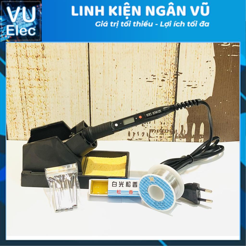 Mỏ hàn thiếc cao cấp (có LCD hiển thị và điều chỉnh nhiệt độ) cao cấp (Có thể là tay hàn đen hoặc đỏ)